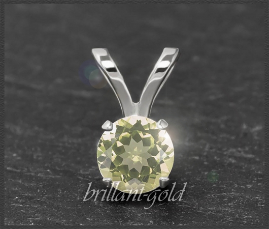 Anhänger 585 Gold Citrin hell gelb, 4,5,6,7mm